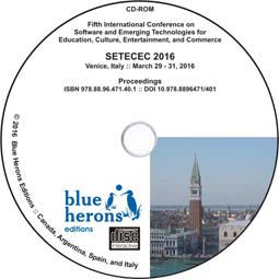 Academic CD Proceedings: SETECEC 2016  (Venice, Italy) :: ISBN 978.88.96.471.40.1 :: DOI 10.978.8896471/401